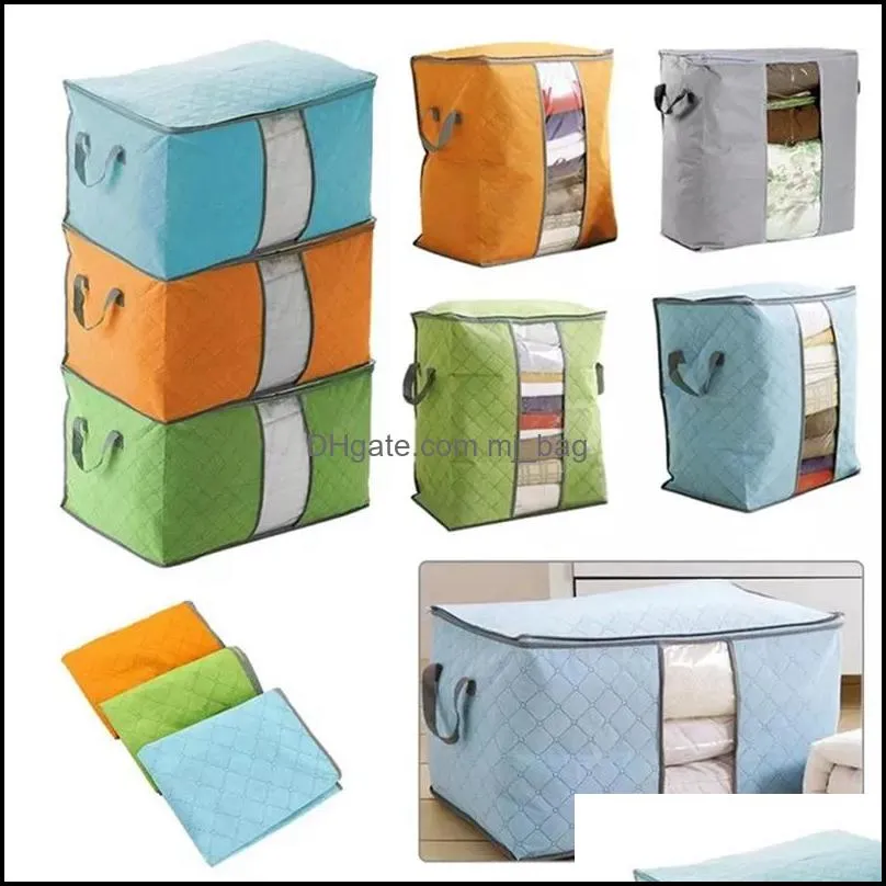 Opbergtassen Home Organisatie Huiskee tuin Quilt kledingzak Beddengoed Pakbepaling Organisator Duurzame quilts doos Zipper vuile kleding c