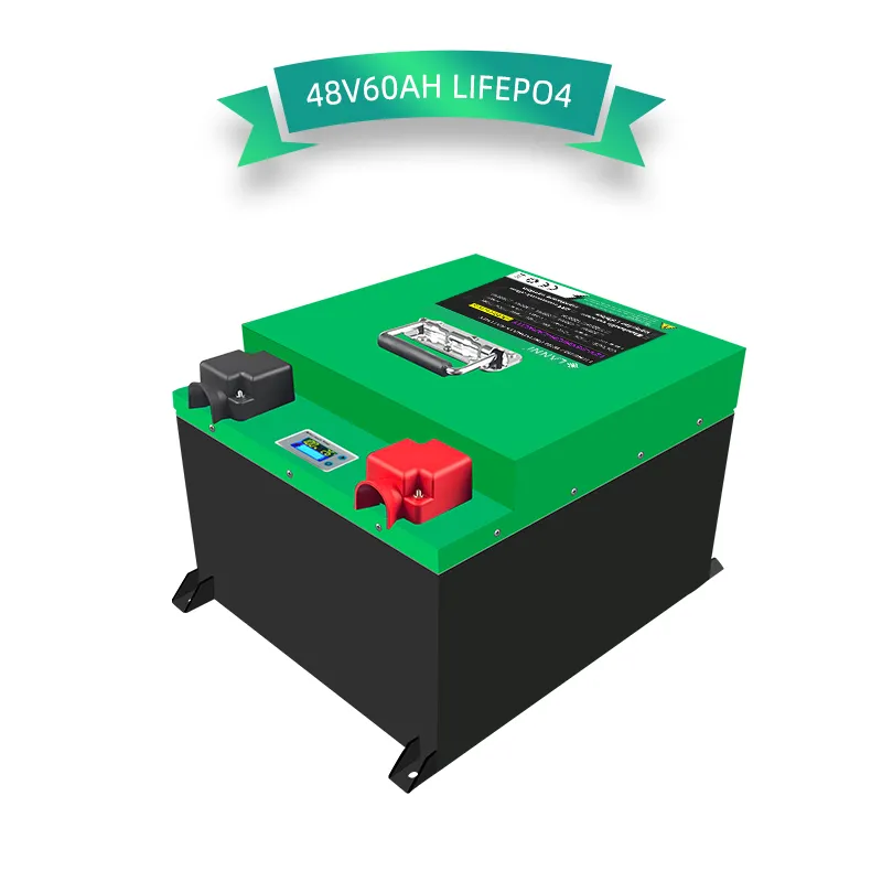 48v60ah lithium-ijzerfosfaat deep cycle BMS 6000 cyclus RV golfkar heftruck oplaadbare batterij