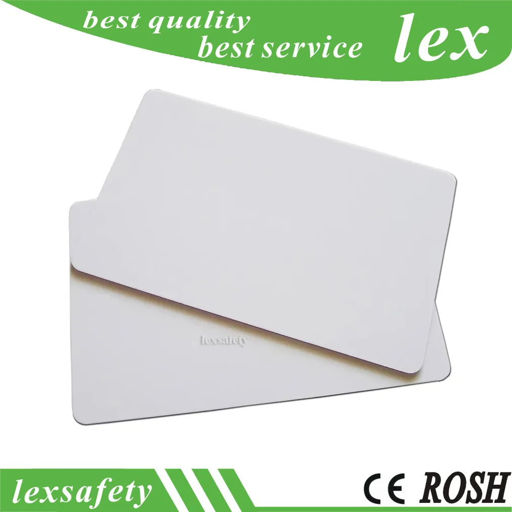 Custom 100pcs/Lot EM4305 125khz Personalised RFID Blank Plastic Card Printable ID VIP White Cards