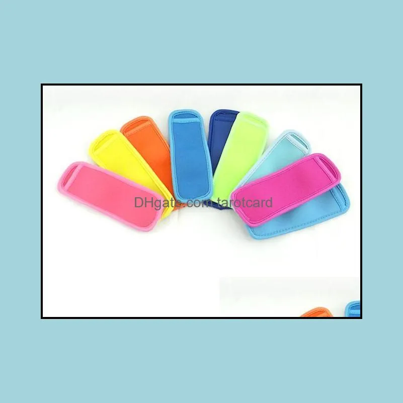 Hot sale low prices high quality Popsicle Holders  Ice Sleeves Freezer  Holders 8x16cm DHL Fedex UPS SF Fast Shipping