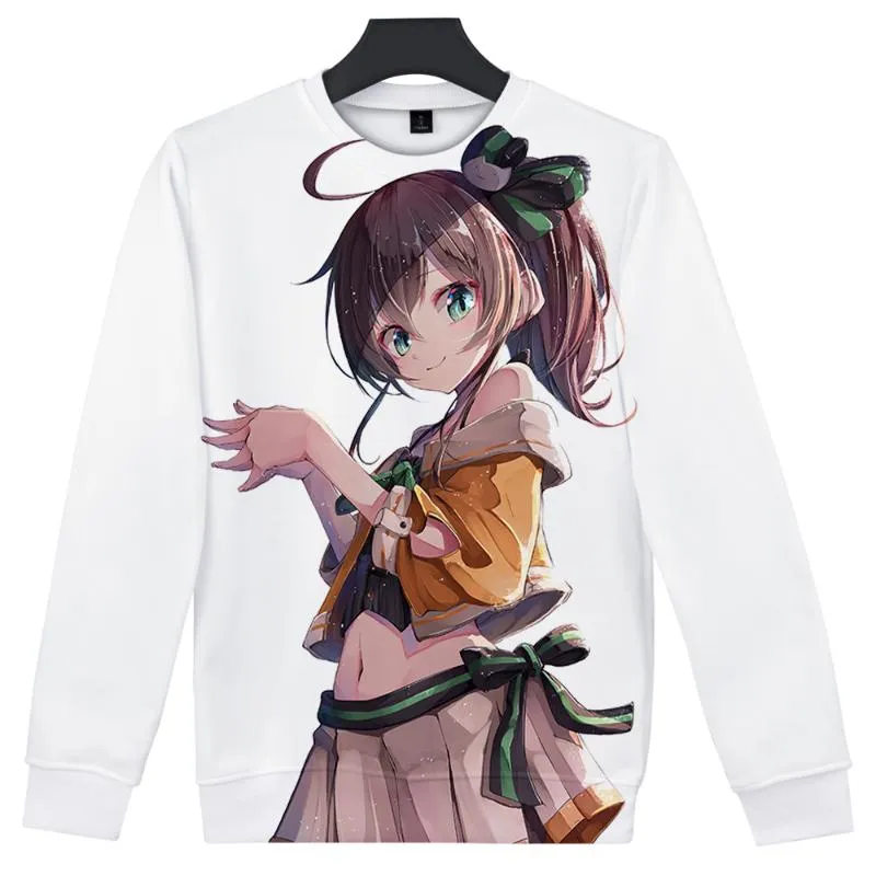 Felpe con cappuccio da uomo Felpe VTuber Natsuiro Matsuri Stampa 3D Autunno Inverno Vacanze Stile appassionato Uomo/Donna Casual Felpa rotonda Kawaii