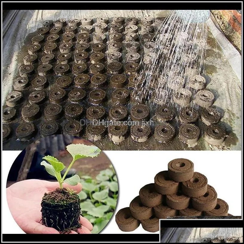 Planters Pots Supplies Patio, Lawn Home & Drop Delivery 2021 30Mm Jiffy Peat Pellets Seedling Soil Block Rockwool Cubes Maker Starting