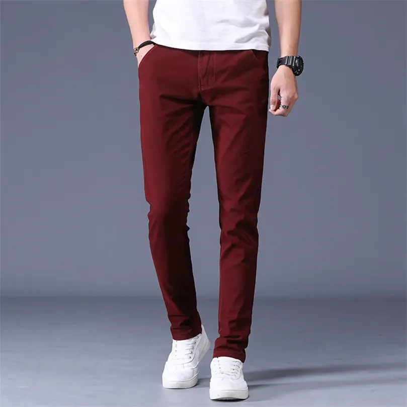 Autumn Winter Causal Pants Men Street Slim Fit Pant Men Fashion Plus Size Trouser Cotton Straight Full Length Trousers Male 201128