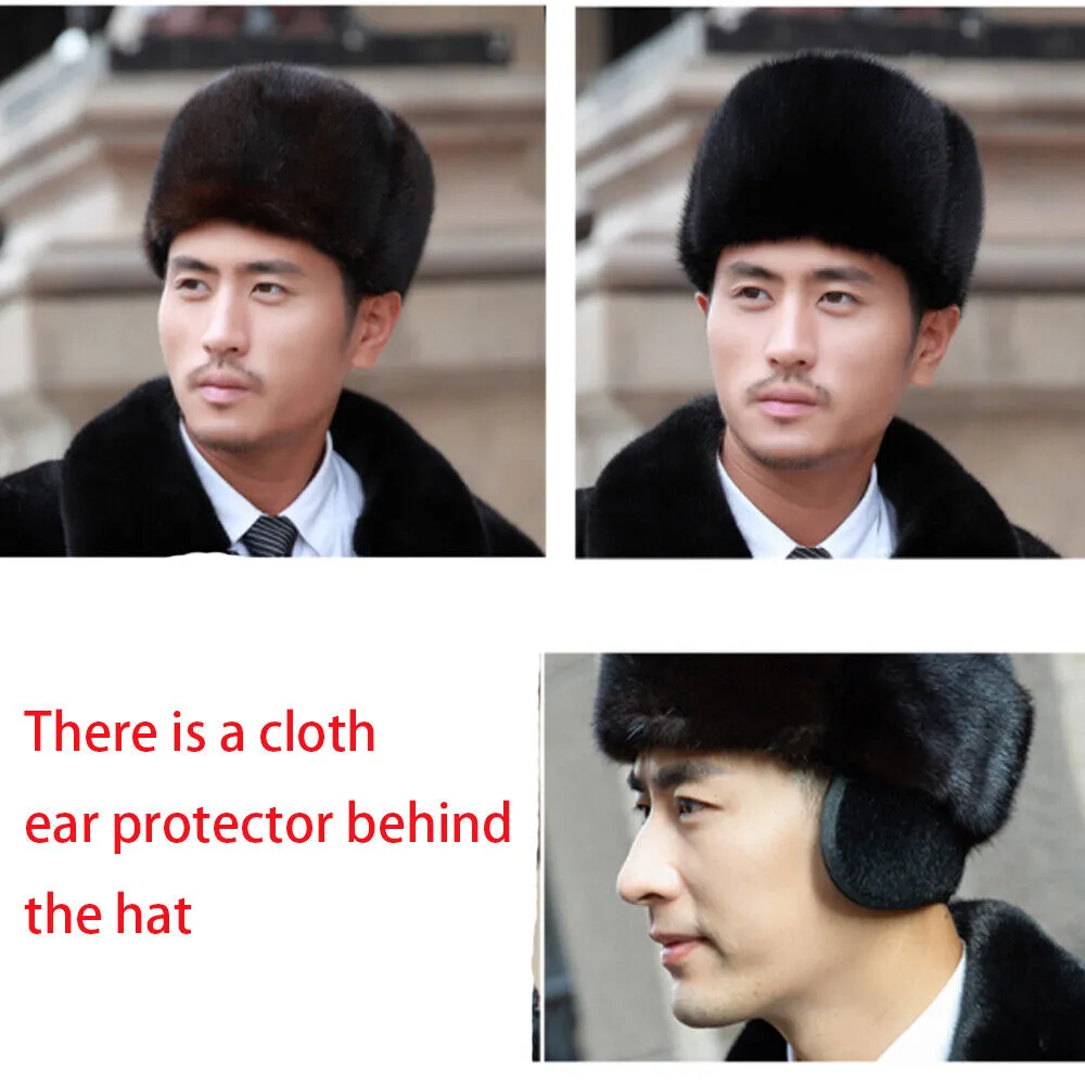 Premium Mens Real Mink Fur Winter Hat - Warm & Stylish  display picture 1