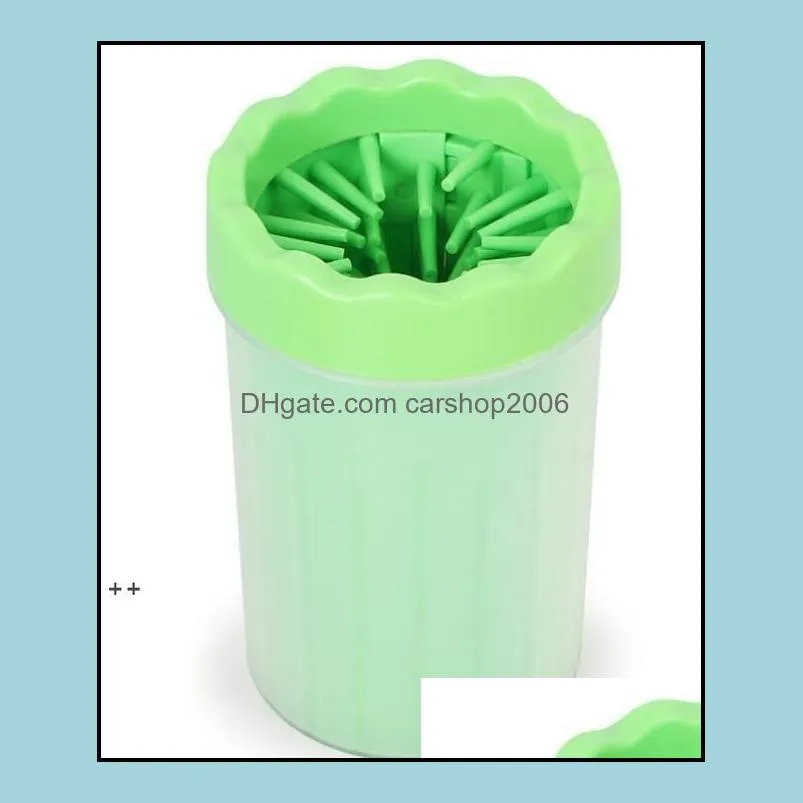 Articoli per la toelettatura del cane Pet Home Garden New Soft Sile Brush Foot Washer Cup Puppy Strumenti per il lavaggio sporco Spremere la pulizia delle mani Rrd12152 Drop De