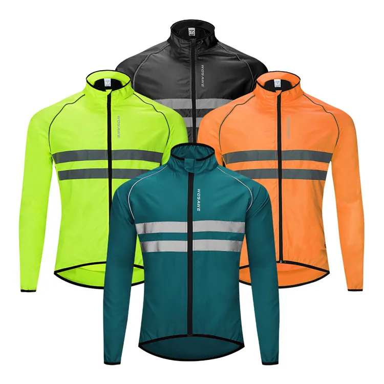 215 Cyklingjacka man vindtät vattentät reflekterande ultralätt MTB Mountain Bicycle Wind Jackets Cykelcykel Vindbrytare