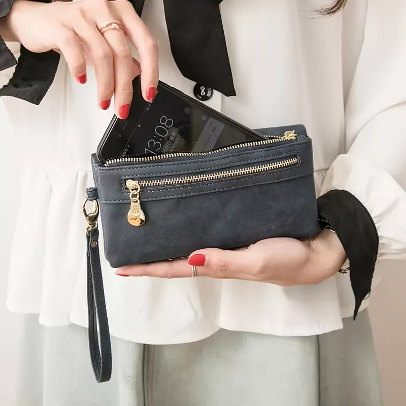Geldbörsen Xiangyin Leder Damen Lange koreanische multifunktionale Damenhandtasche Zero Wallet