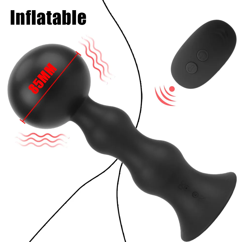 Automatische Opblaasbare Butt Plug Anale Kralen Vaginale Dilatator Vibrators Voor Vrouwen Dildo Mannen Prostaat Massager Erotische Speeltjes sexy Winkel