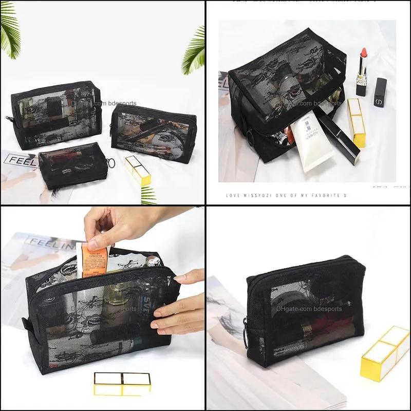 Lace mini mesh cube square bag Chinese style cosmetic bag female portable small high-end storage