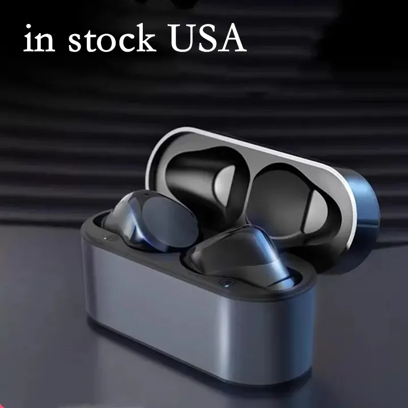 Wirless hörlurar Earphones Chip Transparency Metal Byt namn GPS Bluetooth Hörlurar Generering In-Ear Detection Wireless Charging Box Stuffsäkert fall Ny USB-C