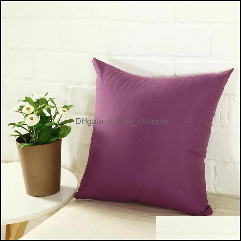 home sofa comfortable pillowcase cushion cover pure color polyester pillow case decor pillow case blank 45*45cm wq279