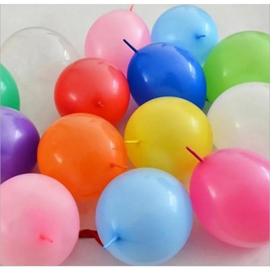 Balões de link de 12 polegadas Decorações de casamento Big Size Tail Ballon Evento Festa de 100pcs pacote whole273n