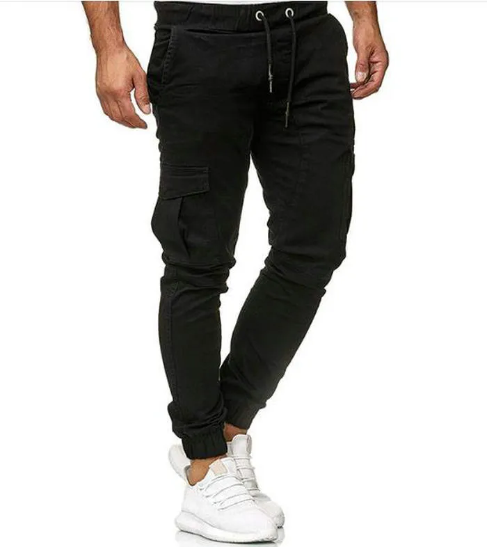 Moške cargo hlače za prosti čas 2022, enobarvne, športne, moške hlače, jesenske, pomladne, priložnostne, trenirke_voghion.com