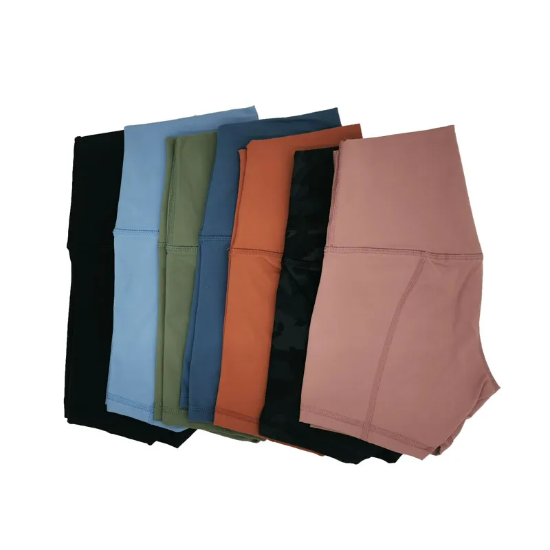 2024 L2037 Mujeres se siente mantequilla-suave pantalones cortos deportivos corriendo traje de cintura alta elasticidad dama casual fitness yoga pantalones VBZV