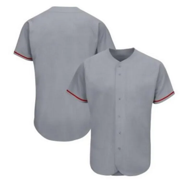 Camisas de beisebol S-4xl personalizadas em qualquer cor branca cinza vermelho preto qualidade pano de pano wicking número respirável e tamanho de camisa116