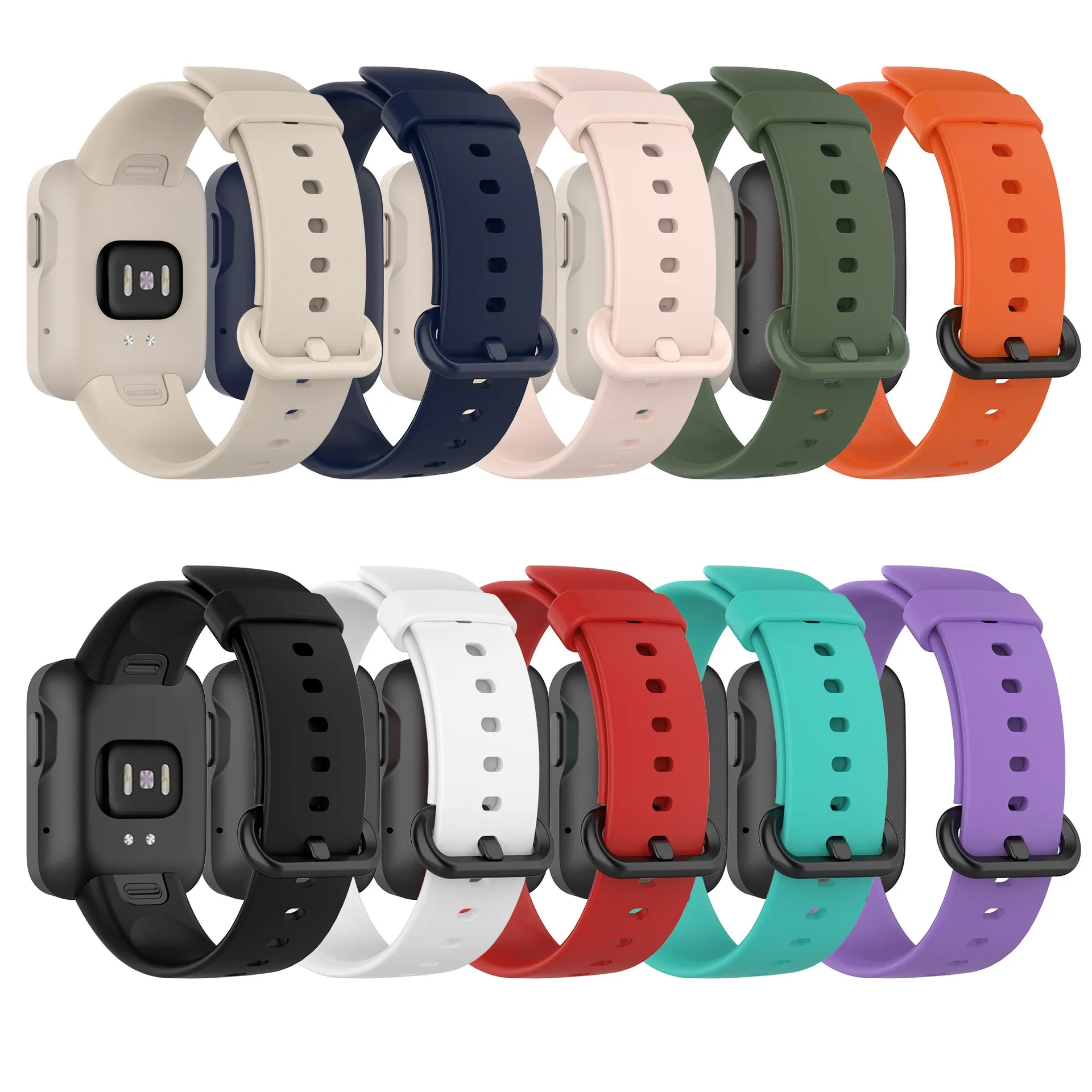 Montre-bracelet Sport Silicone remplacement bracelet de montre bracelets pour Xiaomi Redmi MI montre LIte bracelets de montre bracelet en gros