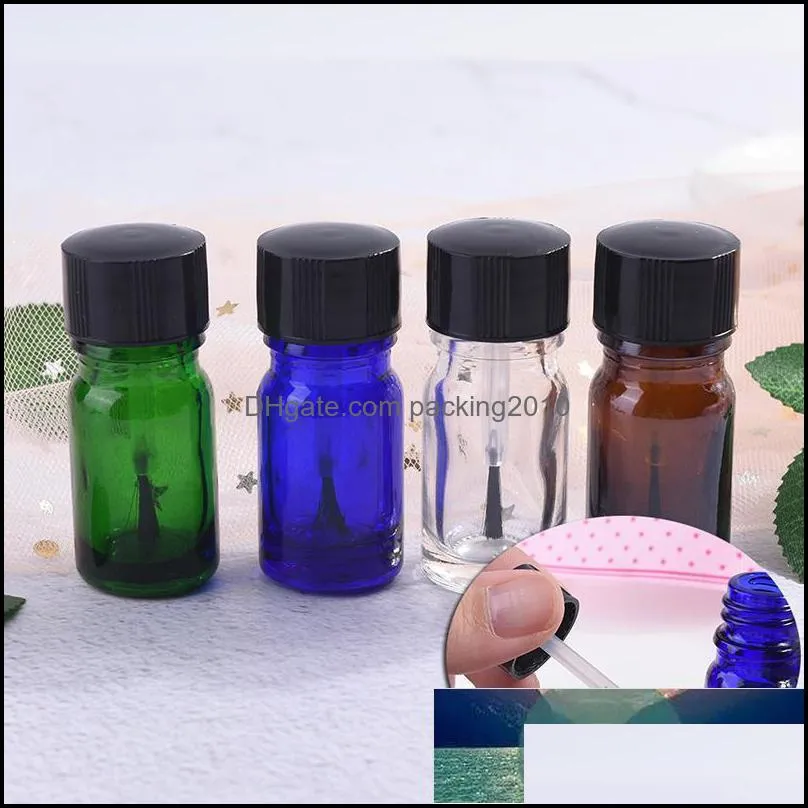 Round Glass  Bottle Empty Cosmetic Containers Travel Nail Polish With Brush Art Equipment Storage Bottles & Jars Factory price expert design Quality
