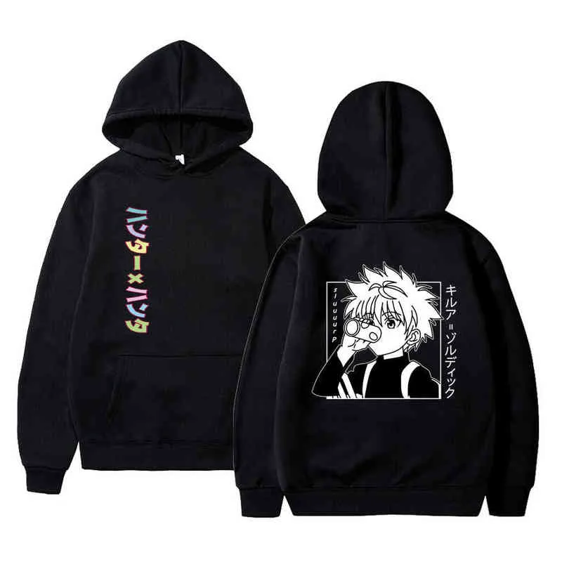 Sudaderas con capucha de Anime japons Hunter X Hunter hommes maillots mujeres sudaderas Killua Zoldyck Hisoka 90s Hoody Tops Me G220429