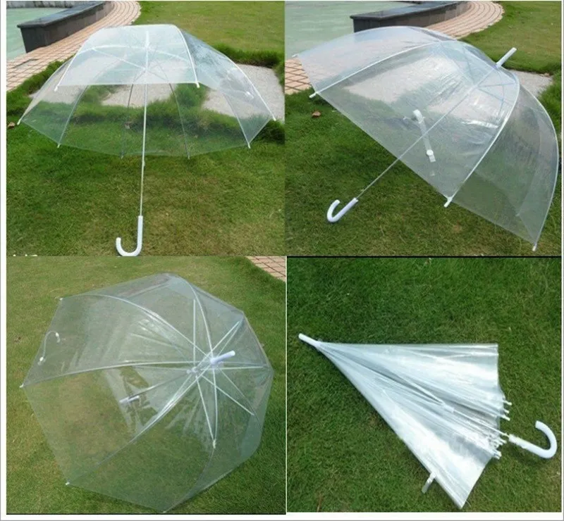 Big Clear Cute Bubble Deep Dome 3 Fold Umbrella Gossip Girl Wind