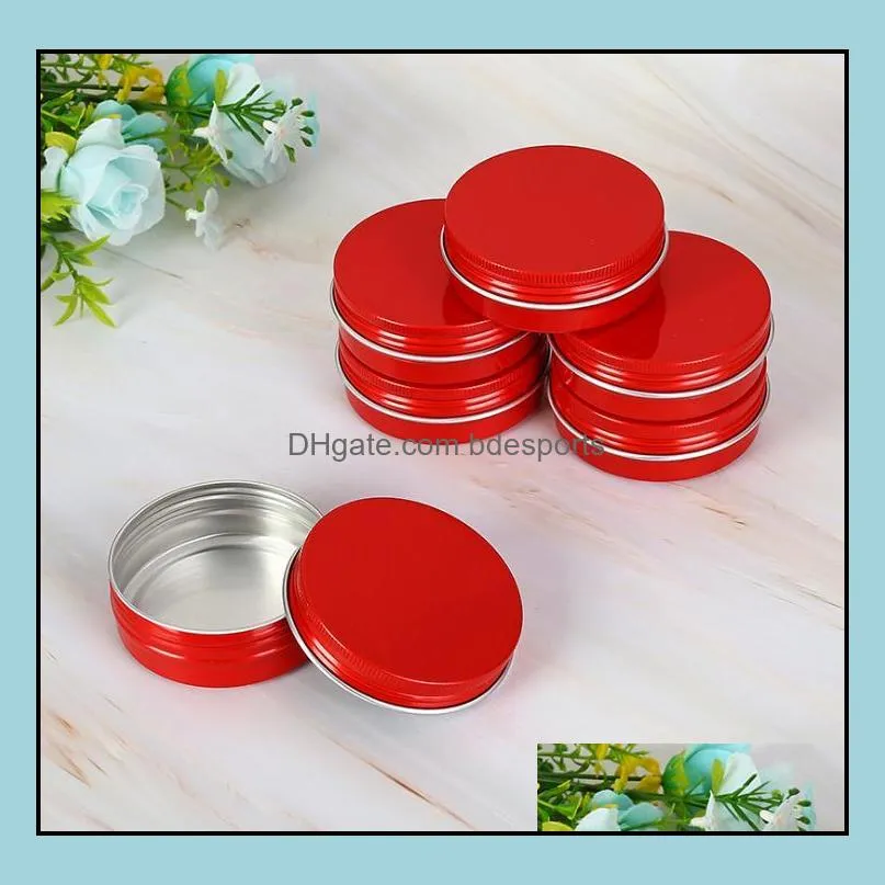 2 oz 60ml 60g Multi-Colored Round Aluminum Cans Screw Lid Metal Tins Jars Empty Slip Slide Containers SN2026