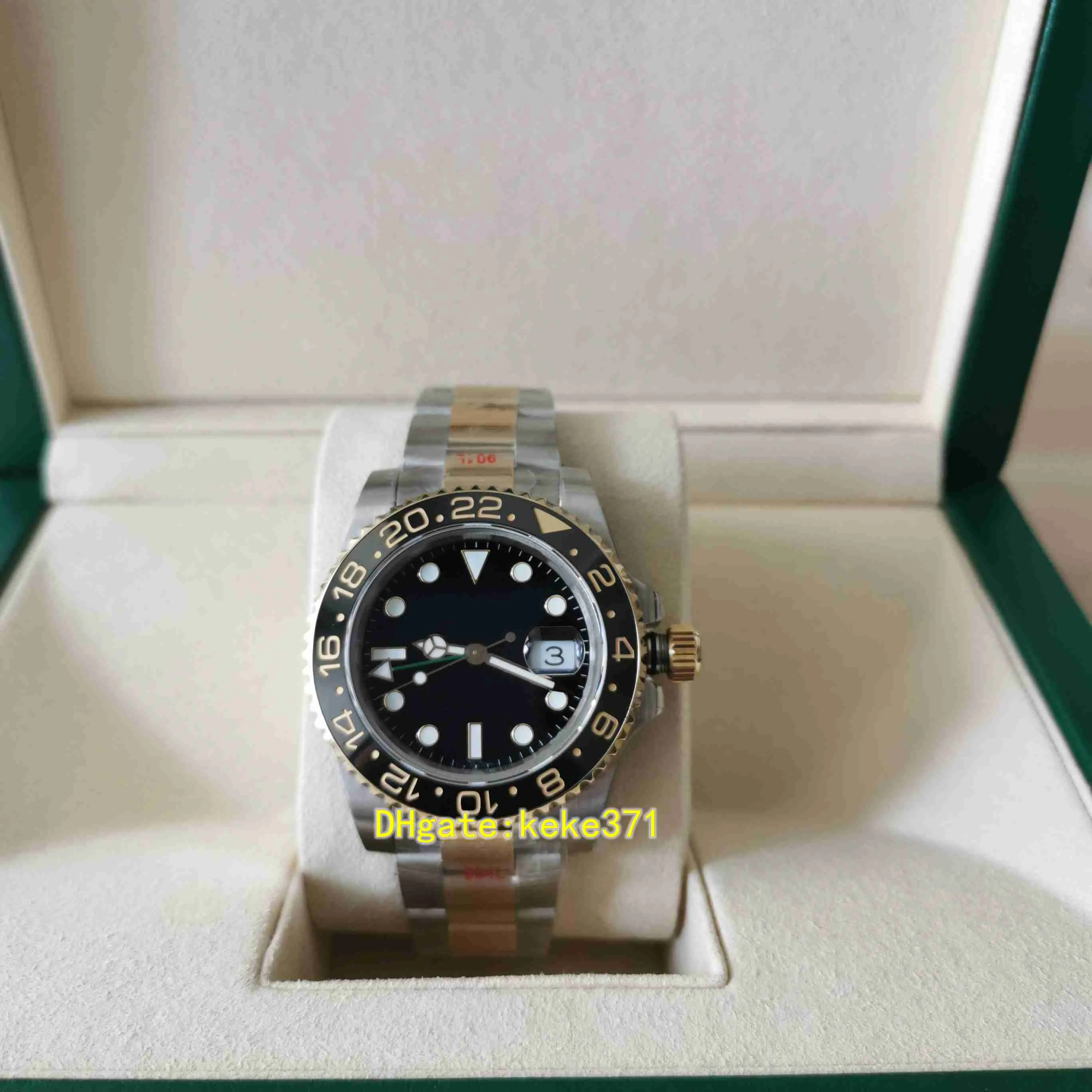 Perfect Men Watch 116713 40 mm 18k złota stalowa stal dwupiętrowy eta vr 3186 ruch automatyczne mechaniczne zegarki męskie Wodoodporne zegarki MR.