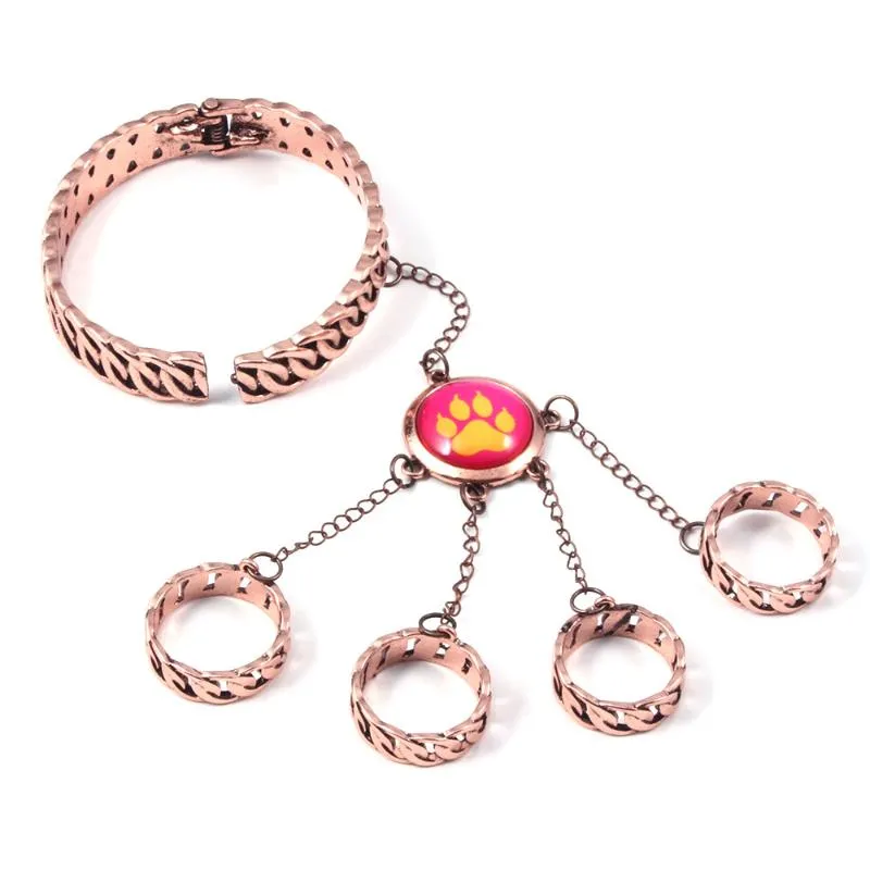 Bracelets porte-bonheur Anime Reddy filles anneau Bracelet ensemble Juleka Couffaine chat griffe peut être ouvert fermé cadeau pour enfants Cosplay