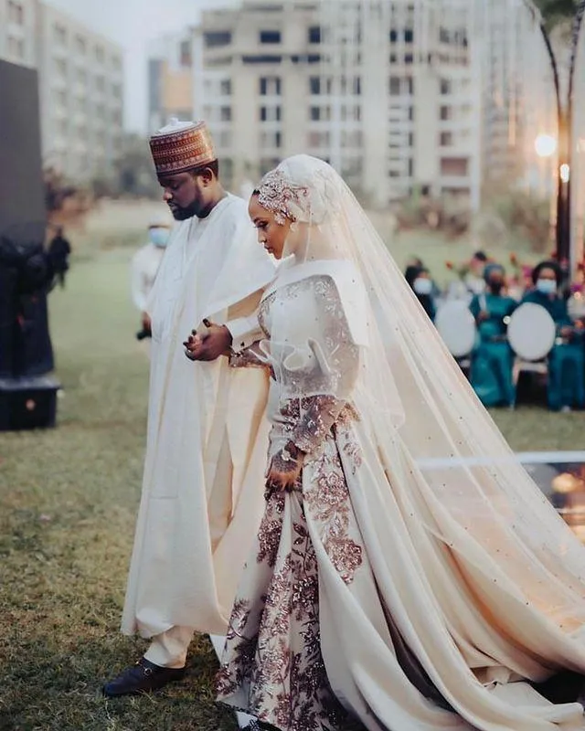 Sparkling Plus Size Arabic Aso Ebi Arabic Wedding Dress With Rose Gold Long Sleeves Perfect For Outdoor Bridal Second Reception And Nigerian African American Brides From Readygogo 216.09 DHgate.Com
