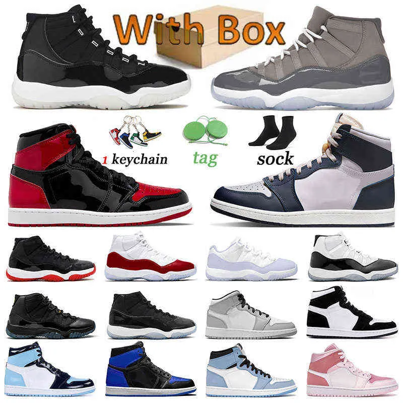 WholesaleJumpman 1 1s Basketball Shoes Sports Women 11s Bred Patente Cool Grey Cherry Rebellionaire prohibido 11 Jumpmans Space Jam Sneakers
