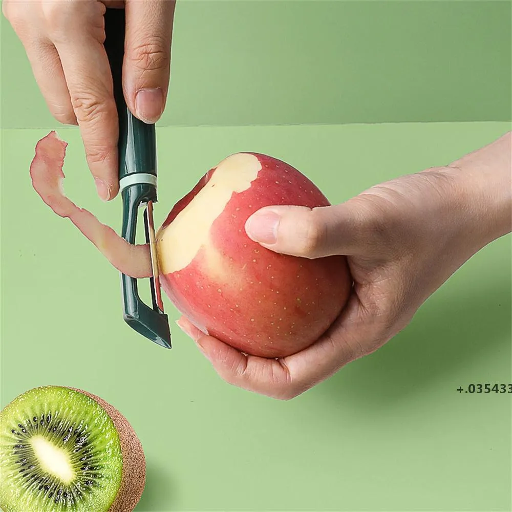 Outils de fruits et légumes pour la cuisine éplucheur en acier inoxydable lame pivotante tranchante en forme de I avec poignée ergonomique antidérapante portable CCE13553