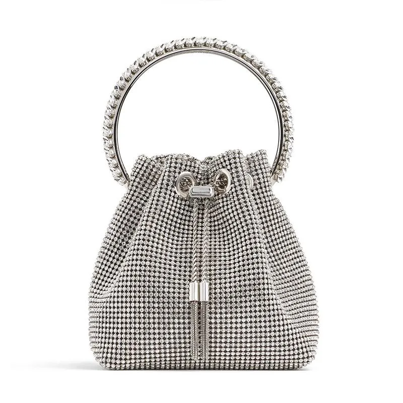 Avondtassen Glimmende met diamanten ingelegde steentjes Messenger Water Dames Bucket Bag Full Of Diamonds Shoulder Bright Diamond HandtasAvond