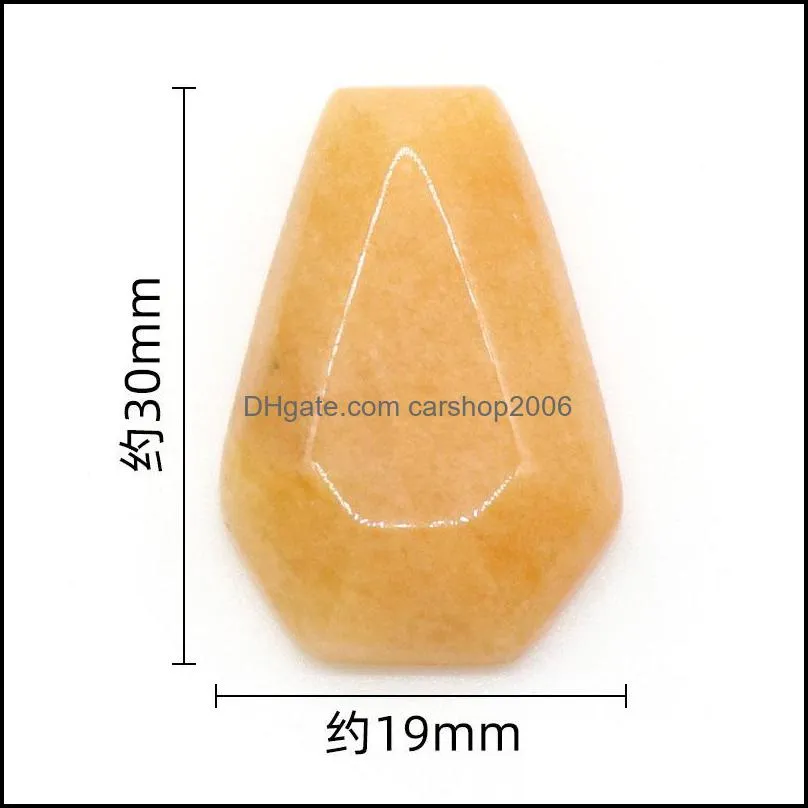 natural crystal stone small plate ornaments coffin shape reiki healing chakra quartz mineral tumbled gemstones hand piece home