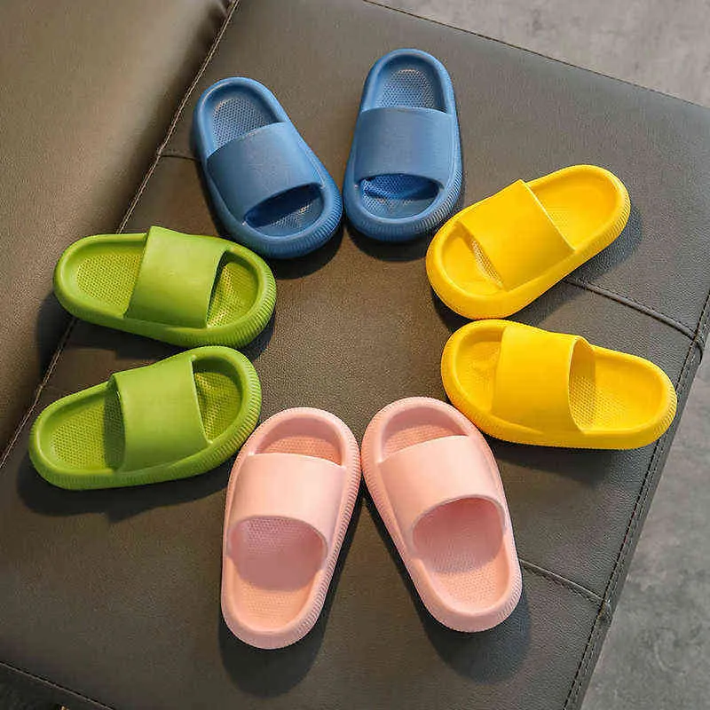 بوي فتاة الصيف شاطئ PVC ناعمة SLIDE SILIDE SANDALS الترفيه الأطفال الحمام الداخلي المضاد للانزلاق من منصة سميكة النعال G220523