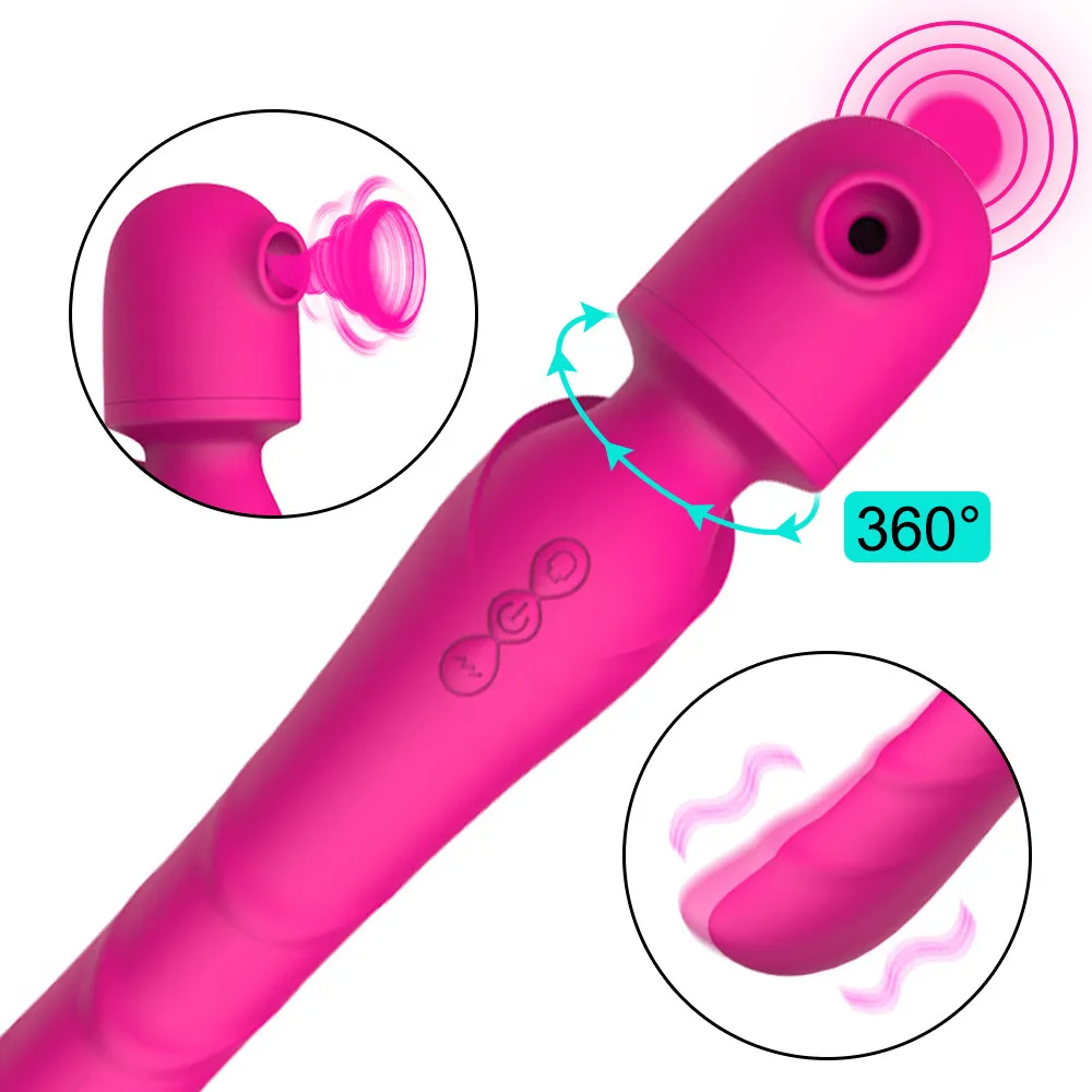 10 سرعات مص الهزاز G بقعة مثيرة ألعاب AV Wand Massager للنساء محفزات المنتجات الإناث منتجات الجمال