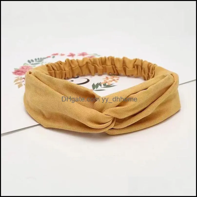 Women Summer Suede Headband Vintage Cross Knot Turban Elastic Hair Bands Soft Solid Girls Hairband Headwear Hair Accessories