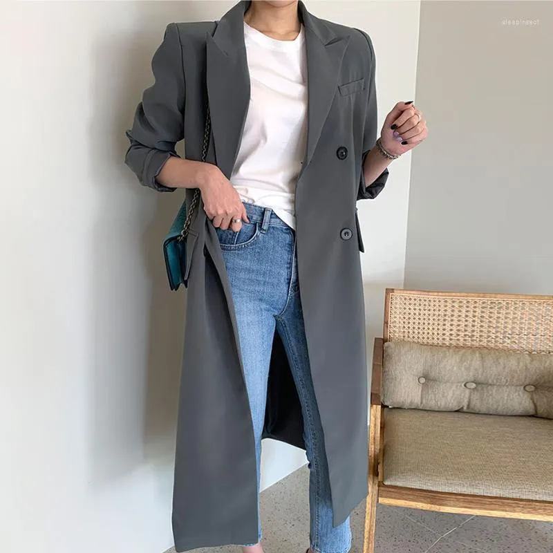 2022 Spring Autumn Winter Long Tan Trench Coat Fashionable Casual Work Wear For Ladies Nice OL Korean Style Jacket From Sleepinsect 38.34 DHgate.Com