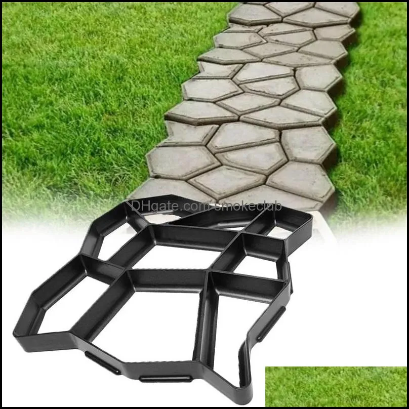 DIY Path Maker Concrete Molds Cement Mold Concrete Cement Stone Walk Paving Paver Reusable Brick Mold Garden Decoration 1838 V2