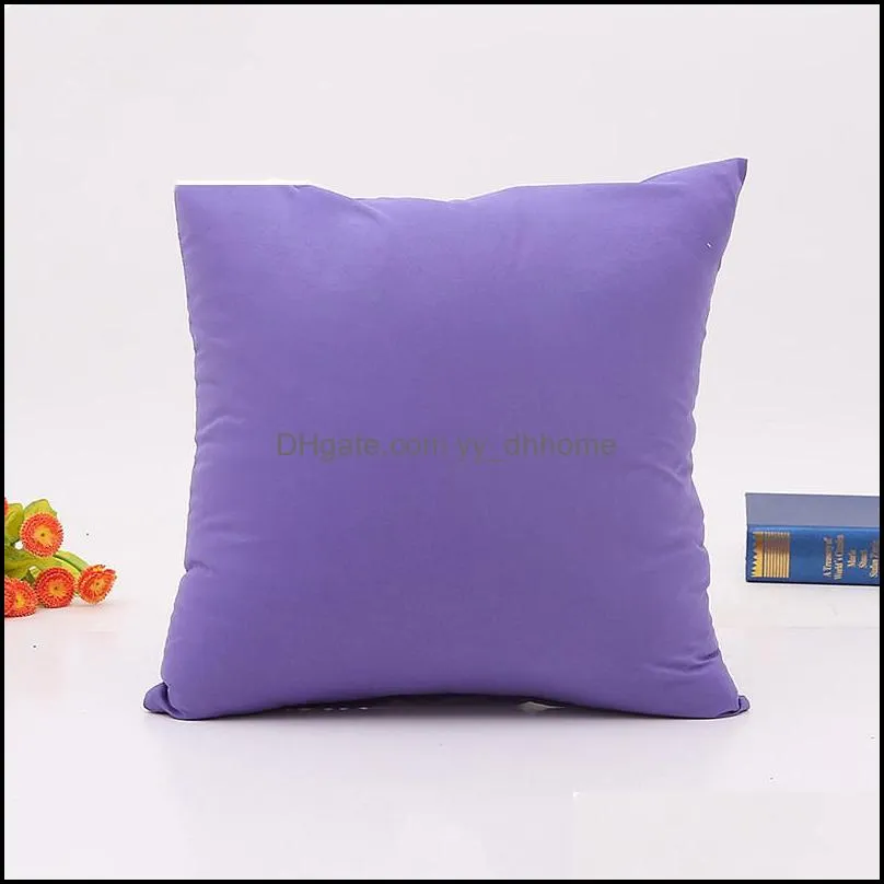 solid color pillow case polyester throw pillowcase cushion cover decor pillow case christmas decor gift 12 colors wq281