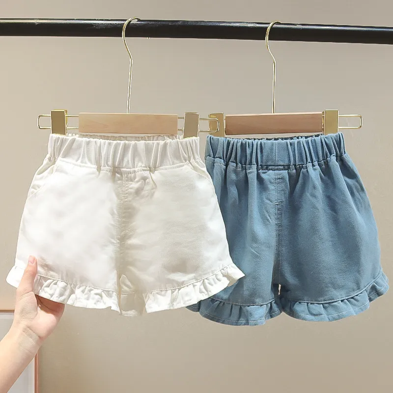 Meninas shorts jeans adolescentes calças curtas de verão roupas de praia para crianças shorts para adolescentes 1-6 anos 220707