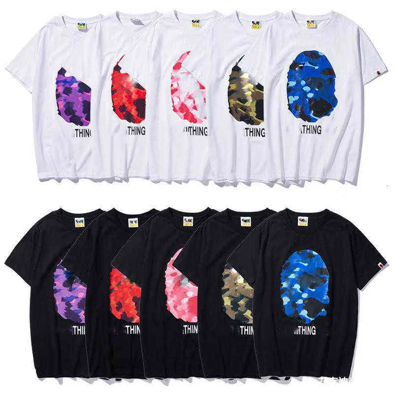 Women's and men's T-shirts Baggy Fat Edition 100% cotton summer camo breathable multi-functional high street trend T-shirt bathing ape