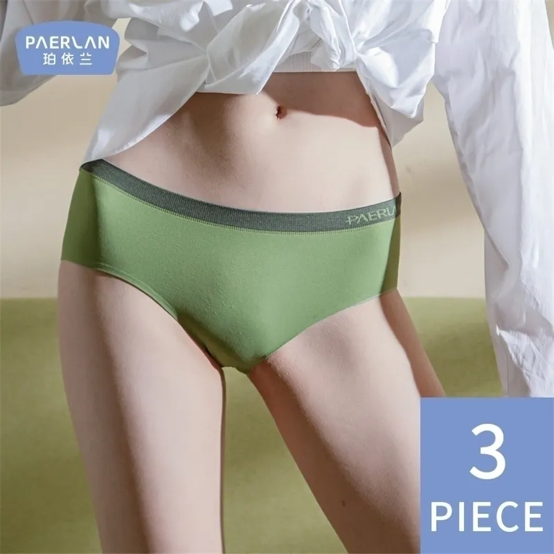 3 pieces PAERLAN Midwaist sexy hip seamless female panties summer seamless onepiece briefs 201112