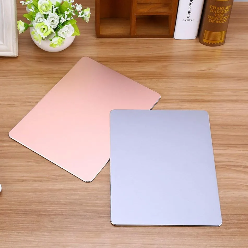 Kare alüminyum alaşım ped kaymaz kauçuk alt mouse pad su geçirmez mousepad oyun mat fare 4 renkler