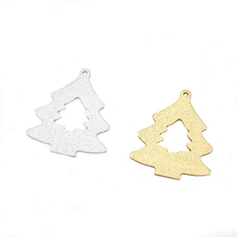 Подвесные ожерелья из алюминиевого сплава полость открытая сосна/рождественская елка с мульти блестка