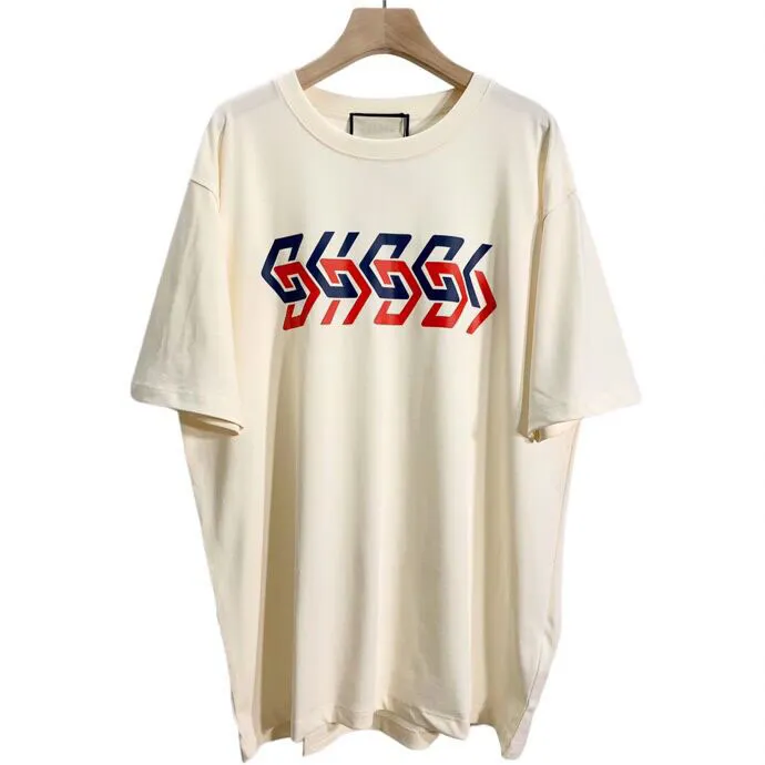 봄 / 여름 새로운 패션 편지 인쇄 짧은 소매 여성 남성용 T 셔츠 느슨한 OS 버전 남성 디자이너 티셔츠 64564