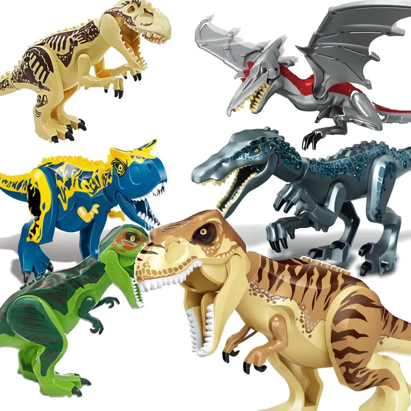 Big Size Dinosaurs of Block Puzzle Bricks Dinosaur Figures Building Blocks Baby Education Toys for Children Gift Kids Toy