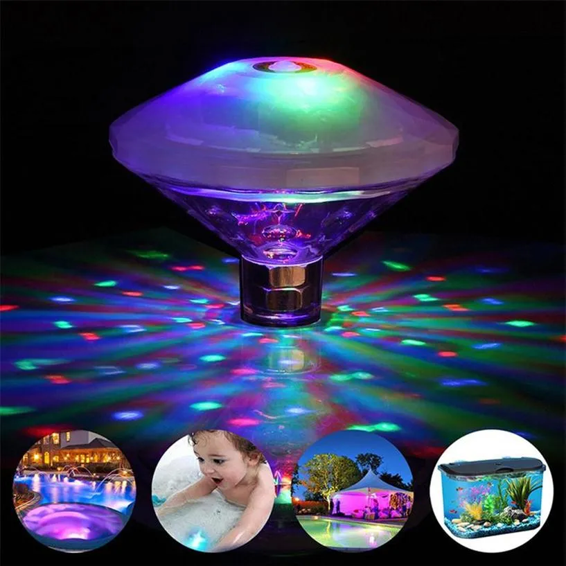 Party Decoration Floating Underwater Light RGB Submersible LED Disco Glow Show Swimming Pool Tub Spa Lamp Baby Bath285o