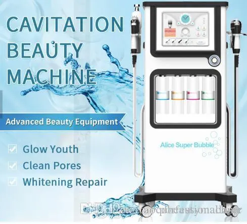 Alie New Super Bubble Hydrafacial Machine Spas pour le visage Soins Rajeunissement de la peau Peeling à l'eau Nettoyage des pores de la peau du visage Hydro Dermabrasion