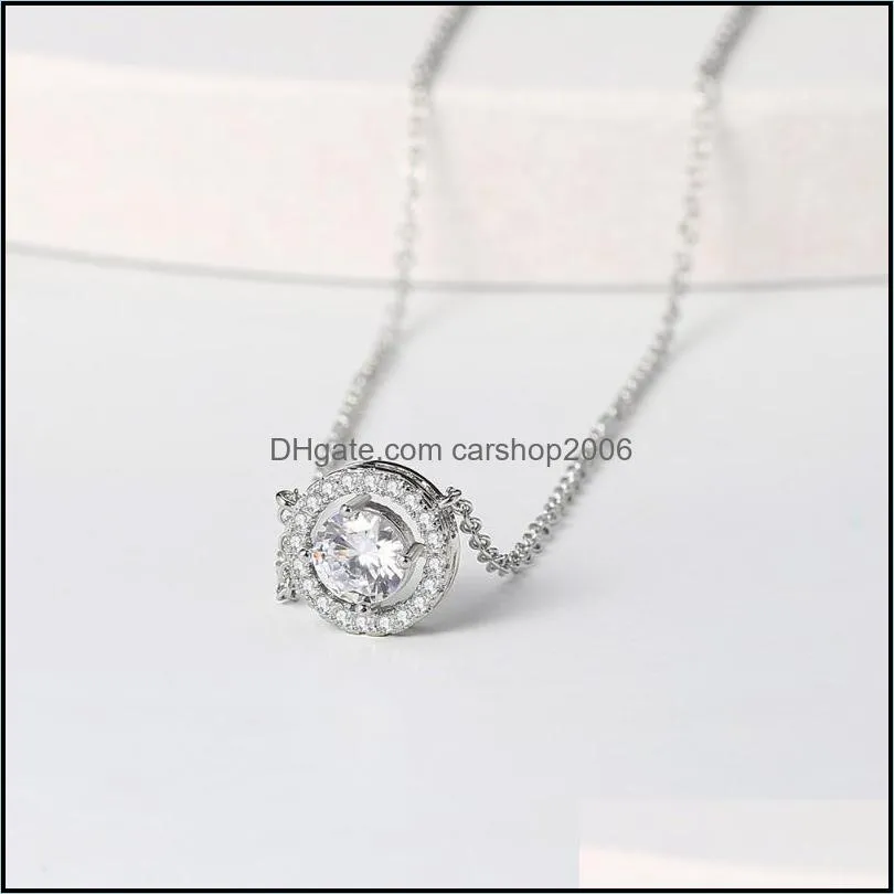 pendant necklaces zhouyang wedding for women classic round micro mosaic cubic zirconia multicolor fashion jewelry n095 n096 n097 n098