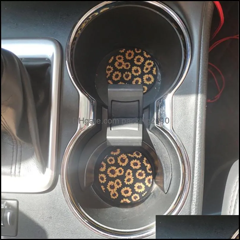 Neoprene Drink Coasters Baseball Car Cup Holder 6.5cm Mugs Mat Home Decor