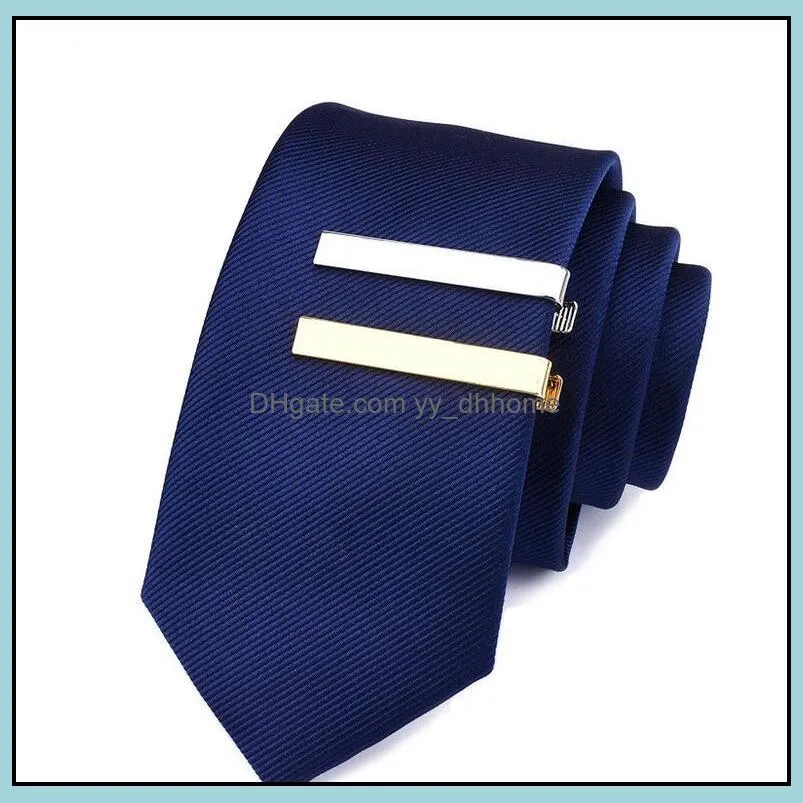 Silver Gold Black Tie Clips Business Suits Shirt Necktie Tie Bar Clasps Fashion Jewelry VS cufflinks boutons de manchette