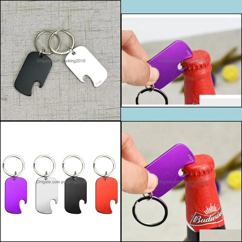 Dog Tag Opener Aluminum Alloy Military Pet Dog ID Card Tags with Opener Portable Small Beer Bottle Opener